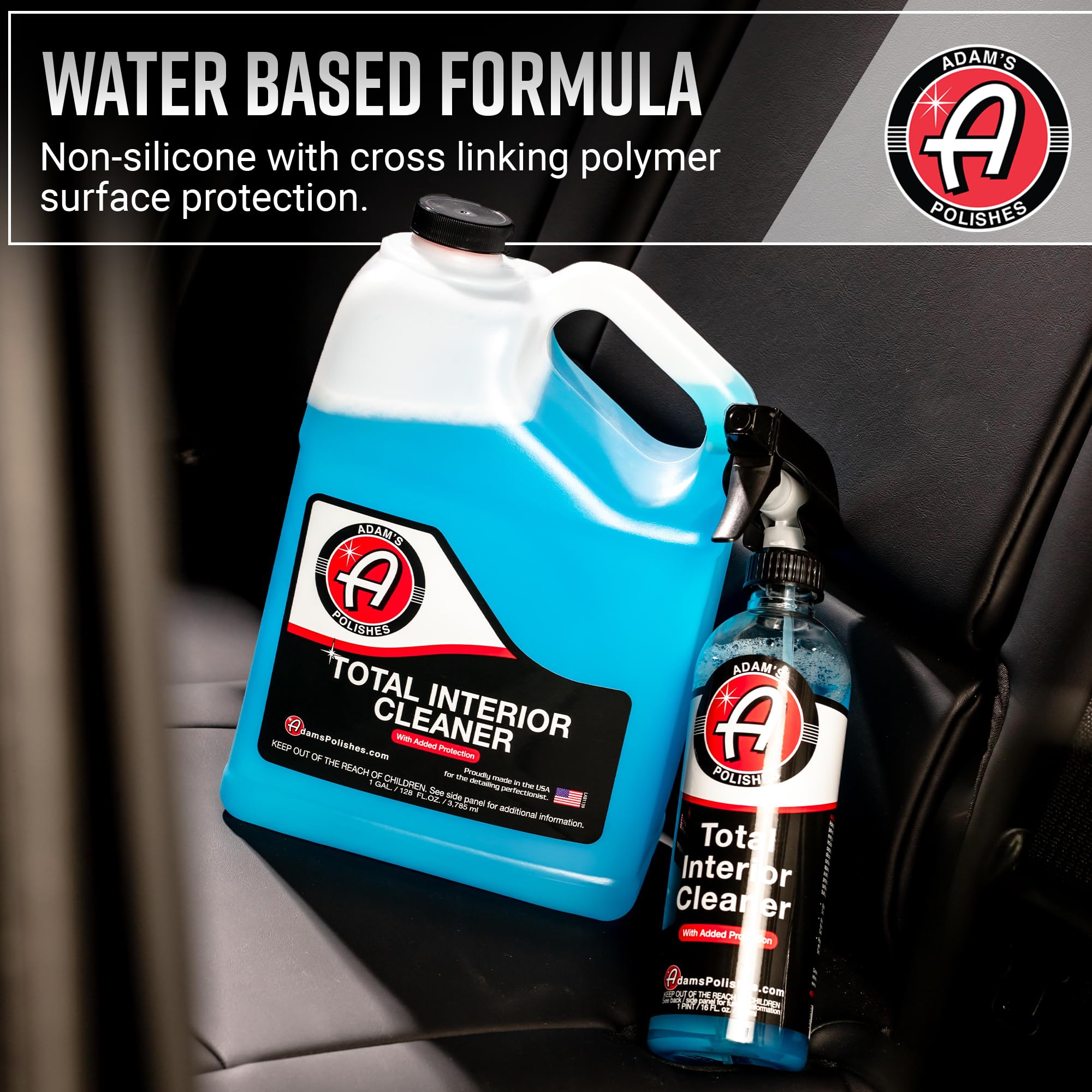Adam's Polishes Total Interior Cleaner & Protectant, Quick Detailer & SiO2 Protection, Ceramic Infused, Anti-Static, OEM Finish, For Leather, Vinyl, Plastics, Glass & More - Image 6