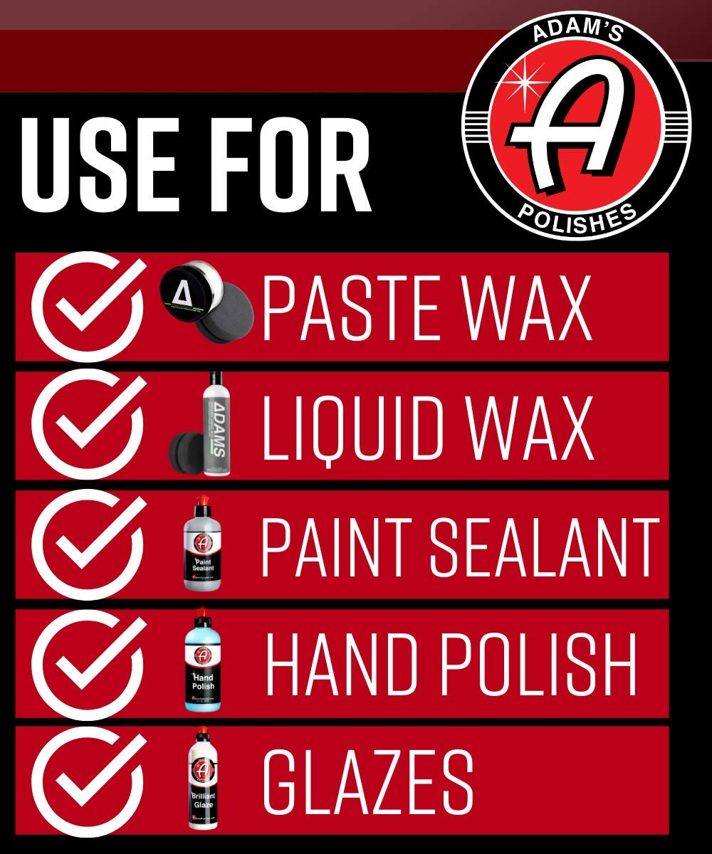 Adam's Polishes UFO Dual Sided Car Wax Applicator Car Detailing Waxing & Polishing Foam Pad | Use with Paste Wax, Ceramic Coating, Polish, Compound & More | Auto, Motorcycle, Boat, RV - Image 7