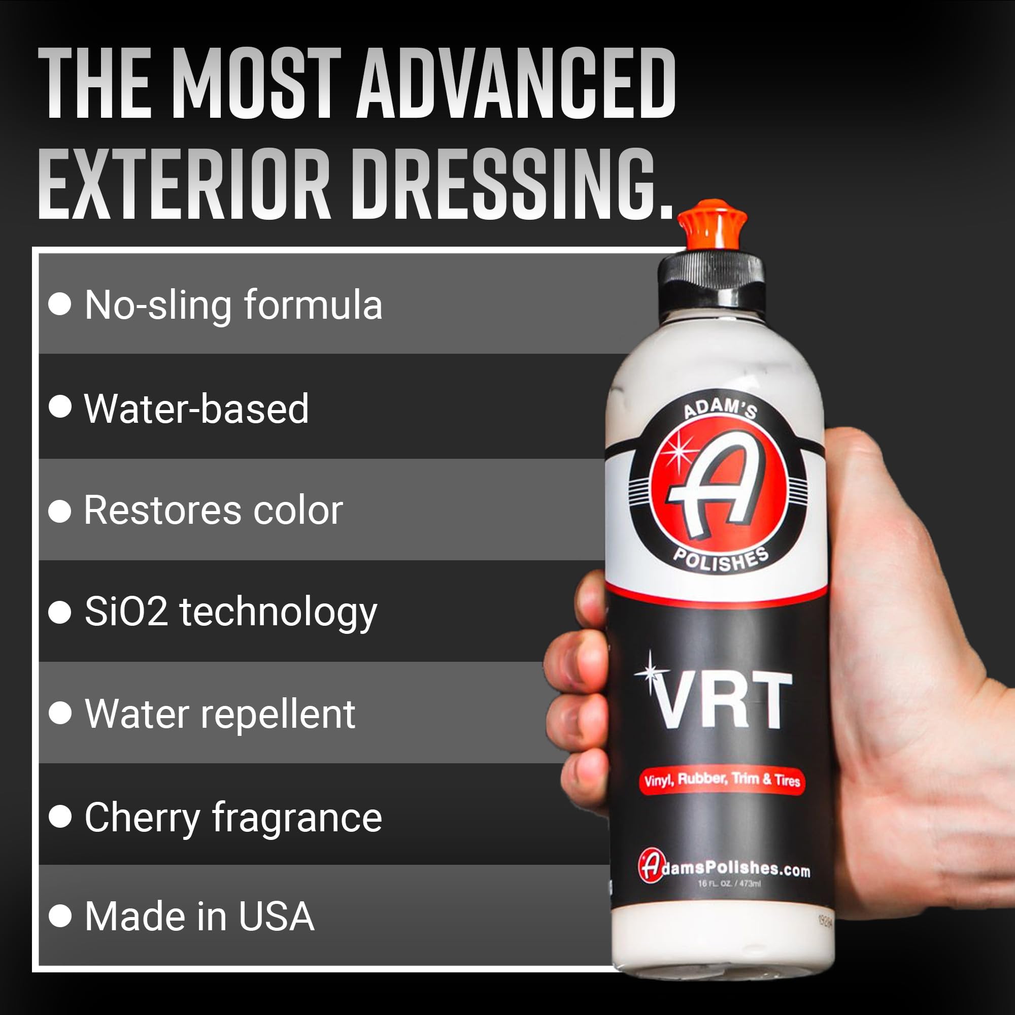 Adam's Polishes VRT Combo - Vinyl, Rubber and Plastic Non-Greasy Long Lasting Super Shine Dressing for Tires, Trim and More, Safe for Cars, Trucks, SUVs, RVs & More - Image 2