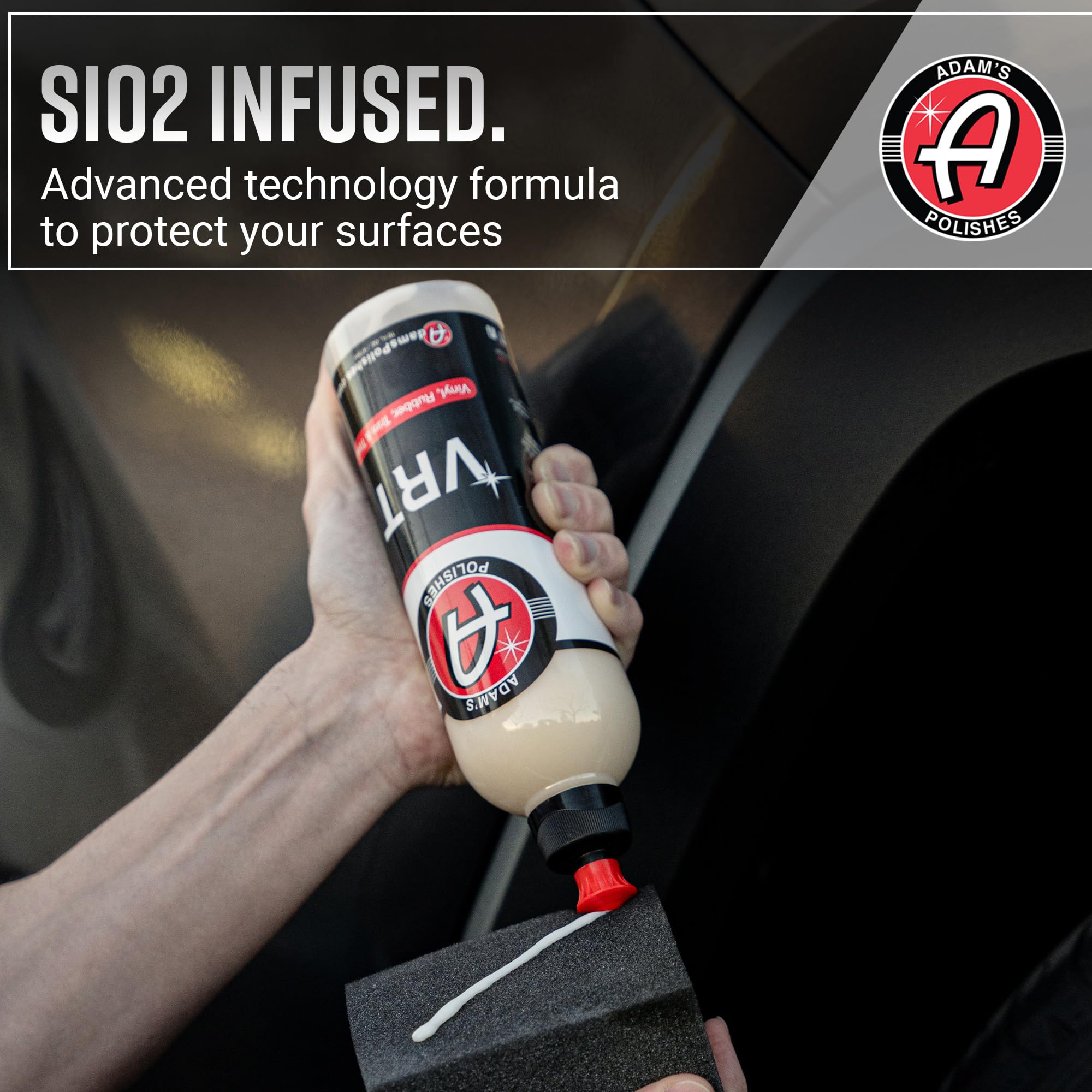 Adam's Polishes VRT Combo - Vinyl, Rubber and Plastic Non-Greasy Long Lasting Super Shine Dressing for Tires, Trim and More, Safe for Cars, Trucks, SUVs, RVs & More - Image 4