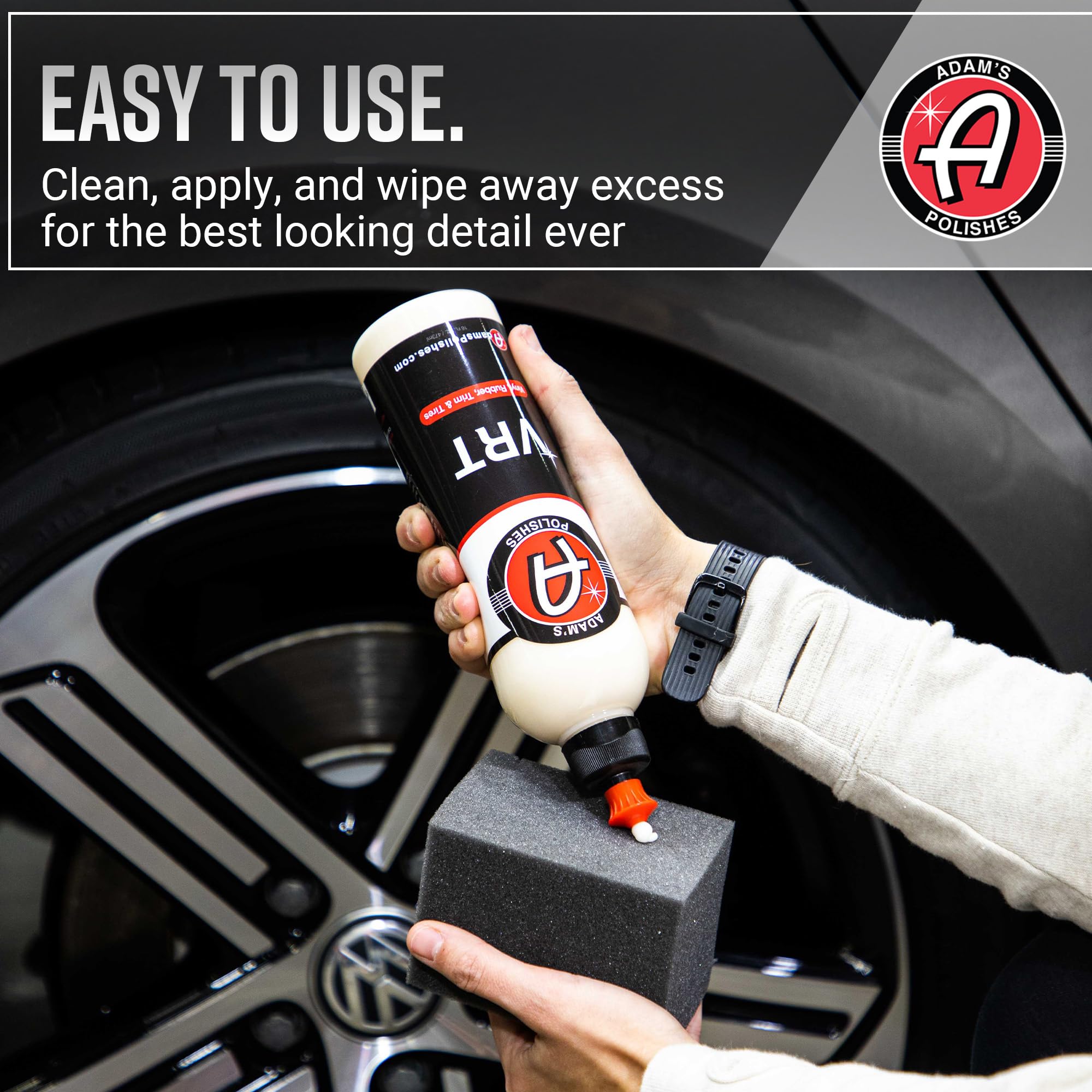 Adam's Polishes VRT Combo - Vinyl, Rubber and Plastic Non-Greasy Long Lasting Super Shine Dressing for Tires, Trim and More, Safe for Cars, Trucks, SUVs, RVs & More - Image 6