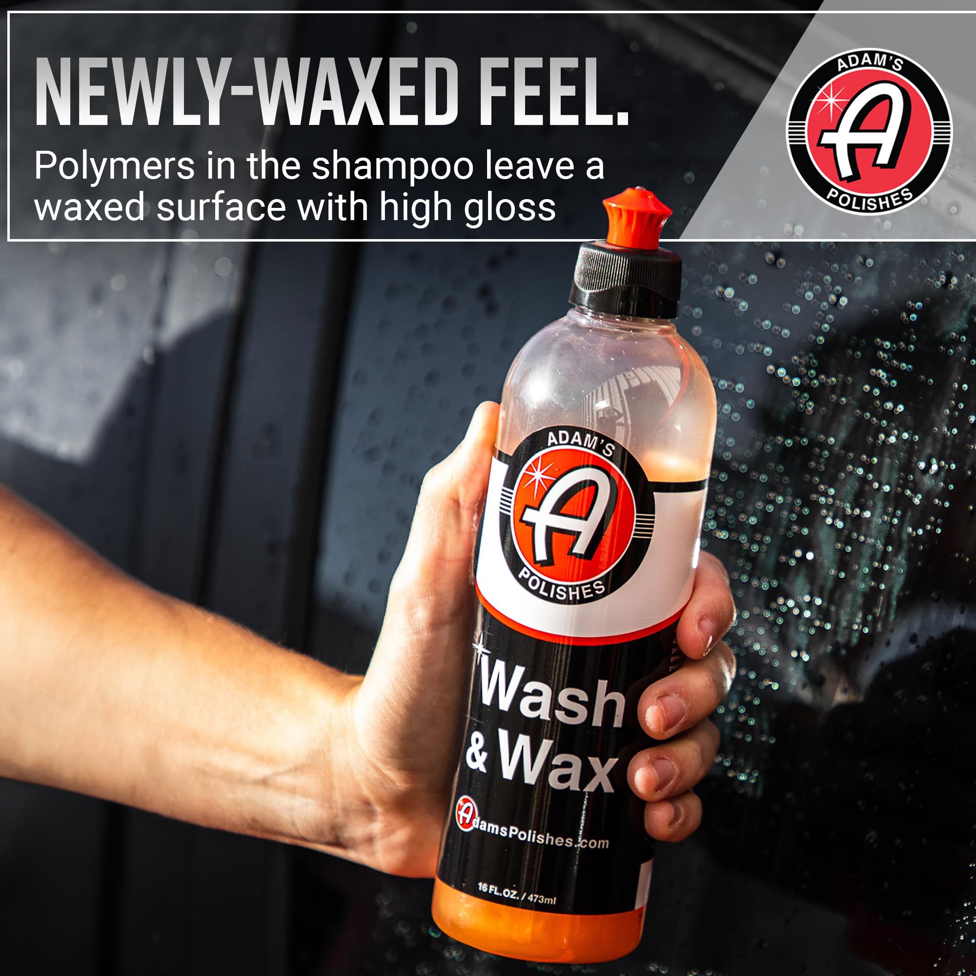 Adam's Polishes Wash & Wax - Car Wash Soap Infused with Pure Carnauba Car Wax Polymers | Car Cleaning Formula W/Paint Protection | Use in 5 Gallon Bucket Cannon Foam Gun & Car Detailing Brush Kit - Image 4