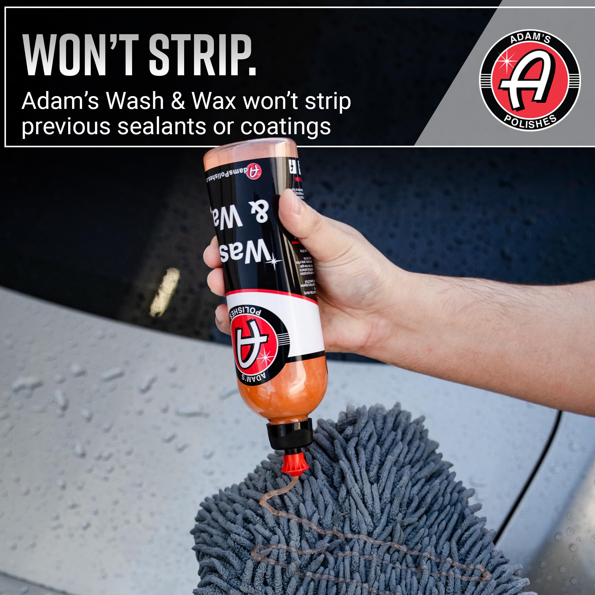 Adam's Polishes Wash & Wax - Car Wash Soap Infused with Pure Carnauba Car Wax Polymers | Car Cleaning Formula W/Paint Protection | Use in 5 Gallon Bucket Cannon Foam Gun & Car Detailing Brush Kit - Image 6