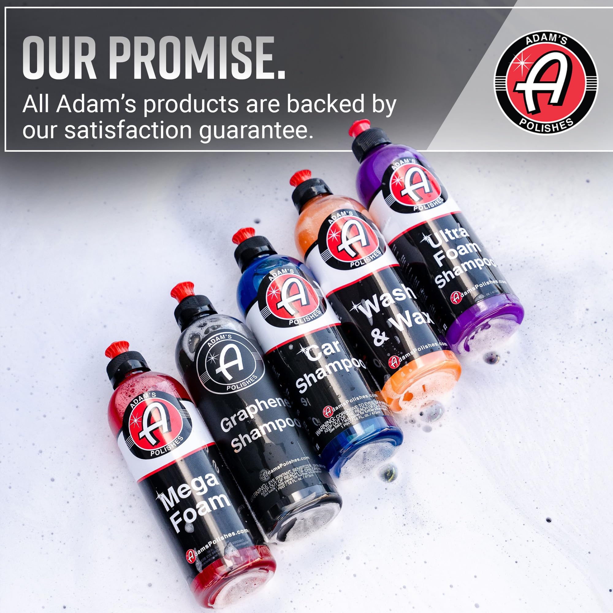 Adam's Polishes Wash & Wax - Car Wash Soap Infused with Pure Carnauba Car Wax Polymers | Car Cleaning Formula W/Paint Protection | Use in 5 Gallon Bucket Cannon Foam Gun & Car Detailing Brush Kit - Image 8