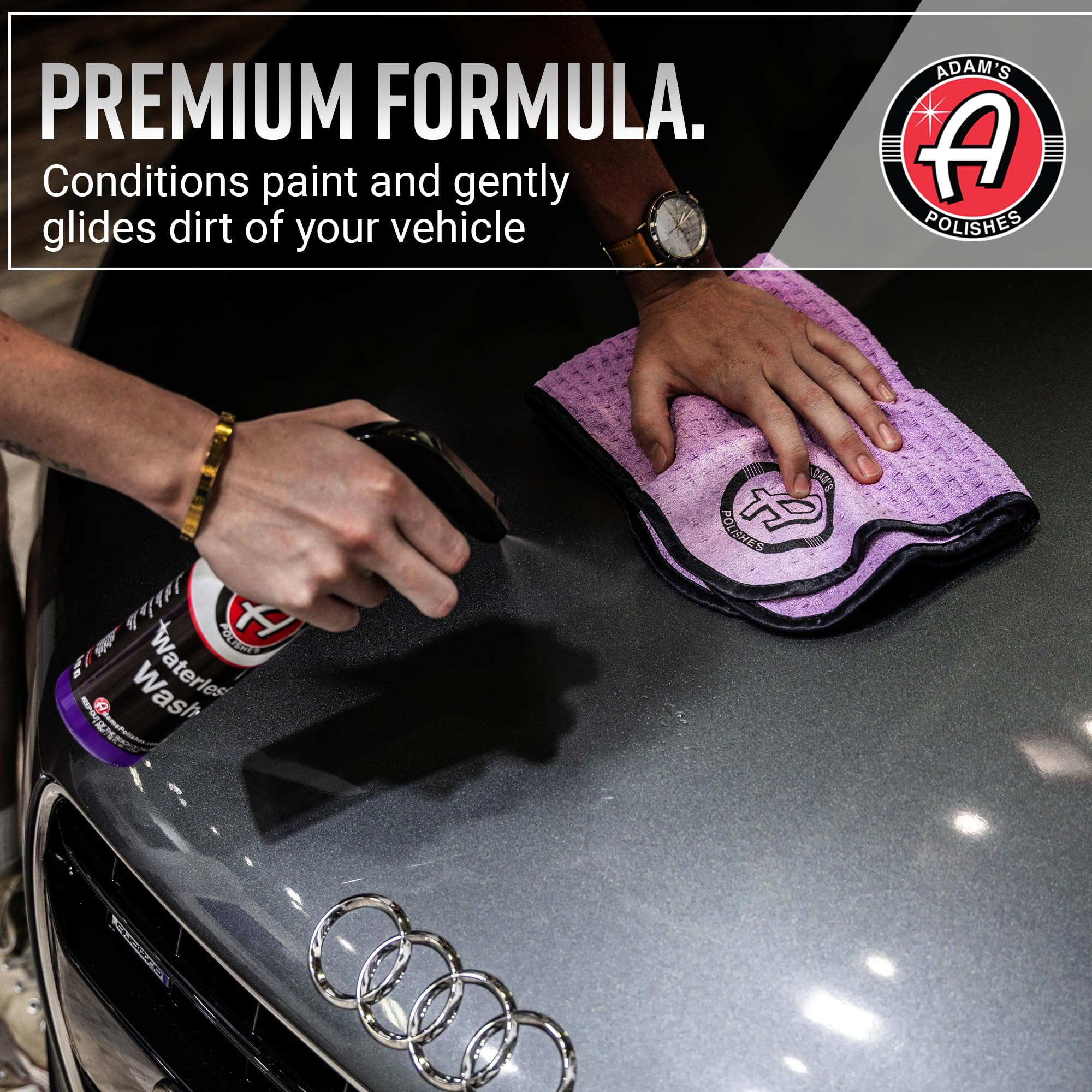 Adam's Polishes Waterless Car Wash Kit - Car Cleaning Supplies for Car Detailing | Safe Ultra Slick Lubricating Formula for Car, Boat, Motorcycle, RV | No Garden Hose, Wash Soap or Foam Cannon Needed - Image 5