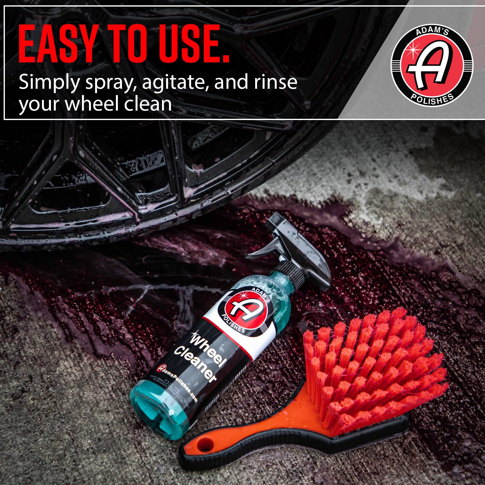 Adam's Polishes Wheel Cleaner Gallon - Tough Wheel Cleaning Spray for Car Wash Detailing | Rim Cleaner & Brake Dust Remover | Safe On Chrome Clear Coated & Plasti Dipped Wheels| Use w/Wheel Brush - Image 6