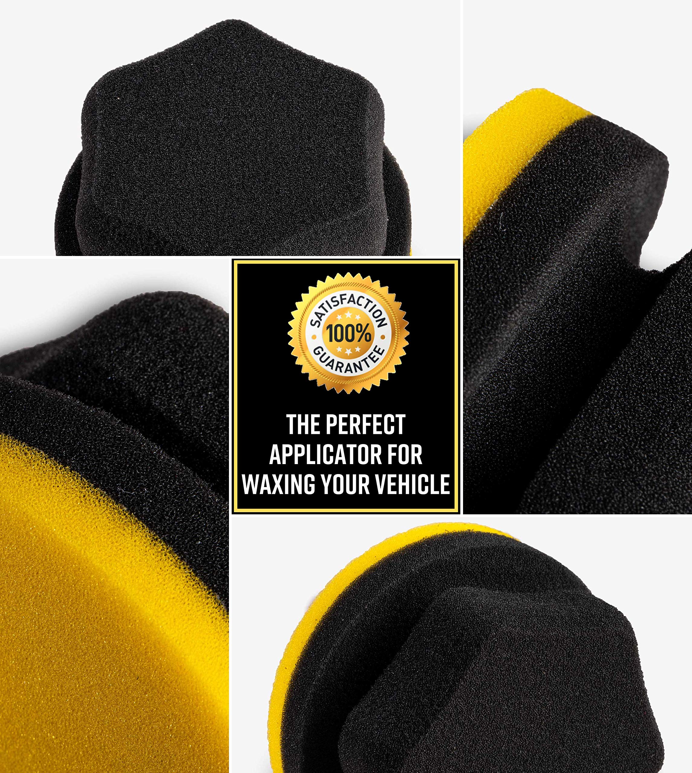 Adam's Polishes Yellow Hex Grip Car Wax Foam Applicator - Waxing Kit Glaze Sealant Liquid Paste Wax Ceramic Coating | Auto Accessories | Car Wash Kit Cleaning - Image 2