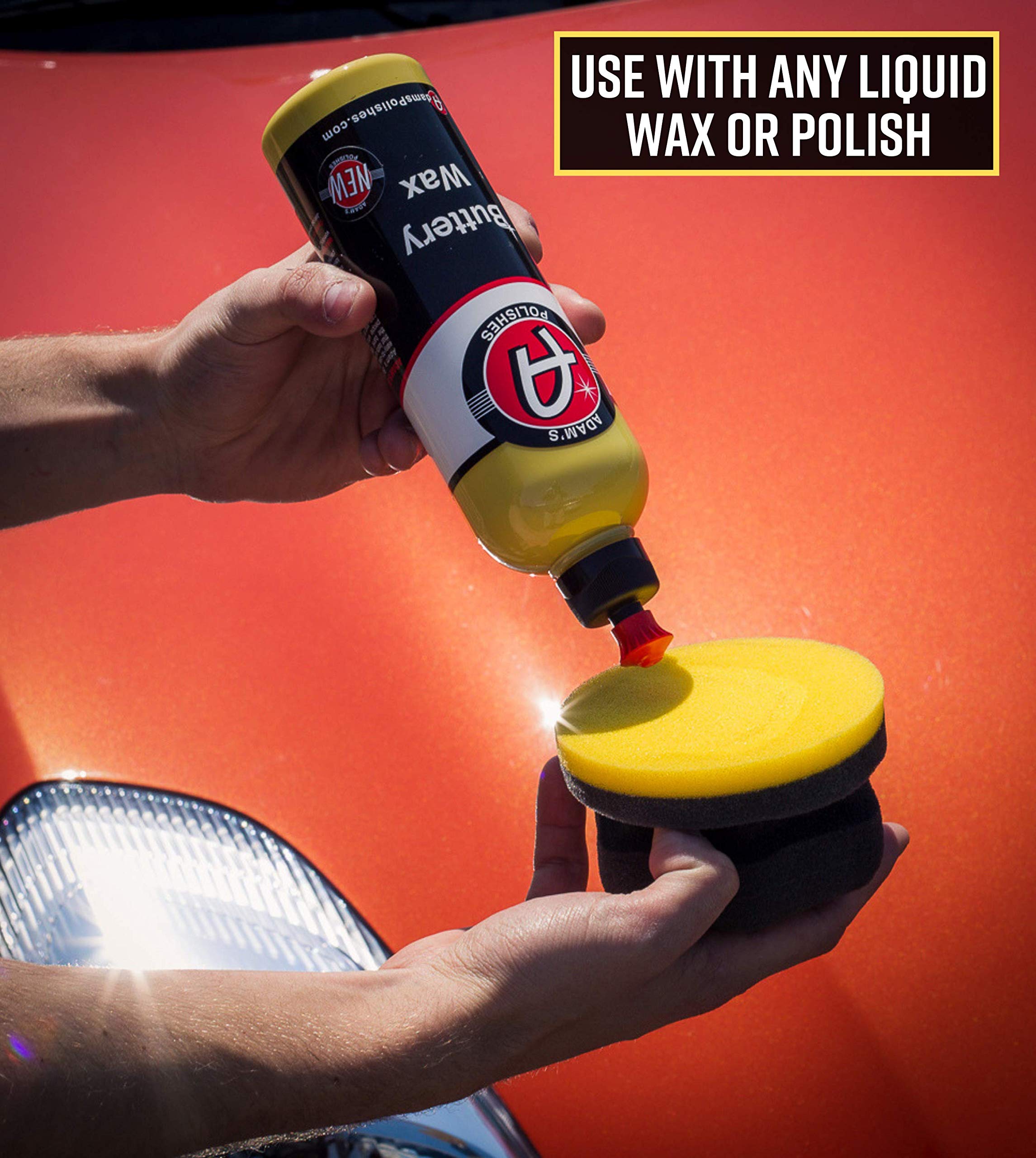 Adam's Polishes Yellow Hex Grip Car Wax Foam Applicator - Waxing Kit Glaze Sealant Liquid Paste Wax Ceramic Coating | Auto Accessories | Car Wash Kit Cleaning - Image 5