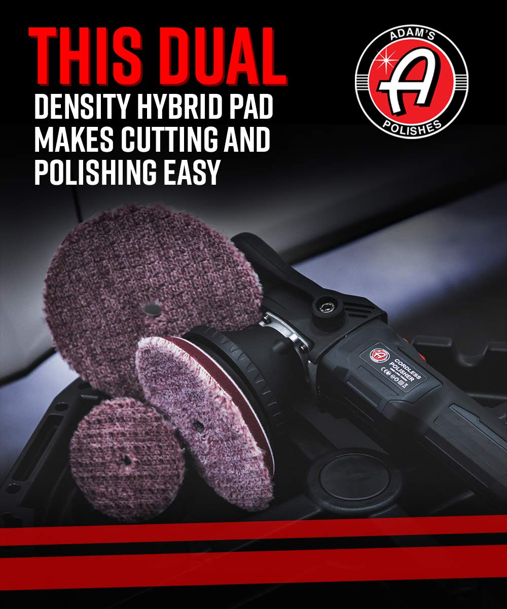 Adam's Premium Polisher Pad (5.5", One Step Polishing Pad) - Blended Wool & Microfiber Cuts & Finishes in One Step - Color Coded to Match with Recommended Polish or Compound - Image 2