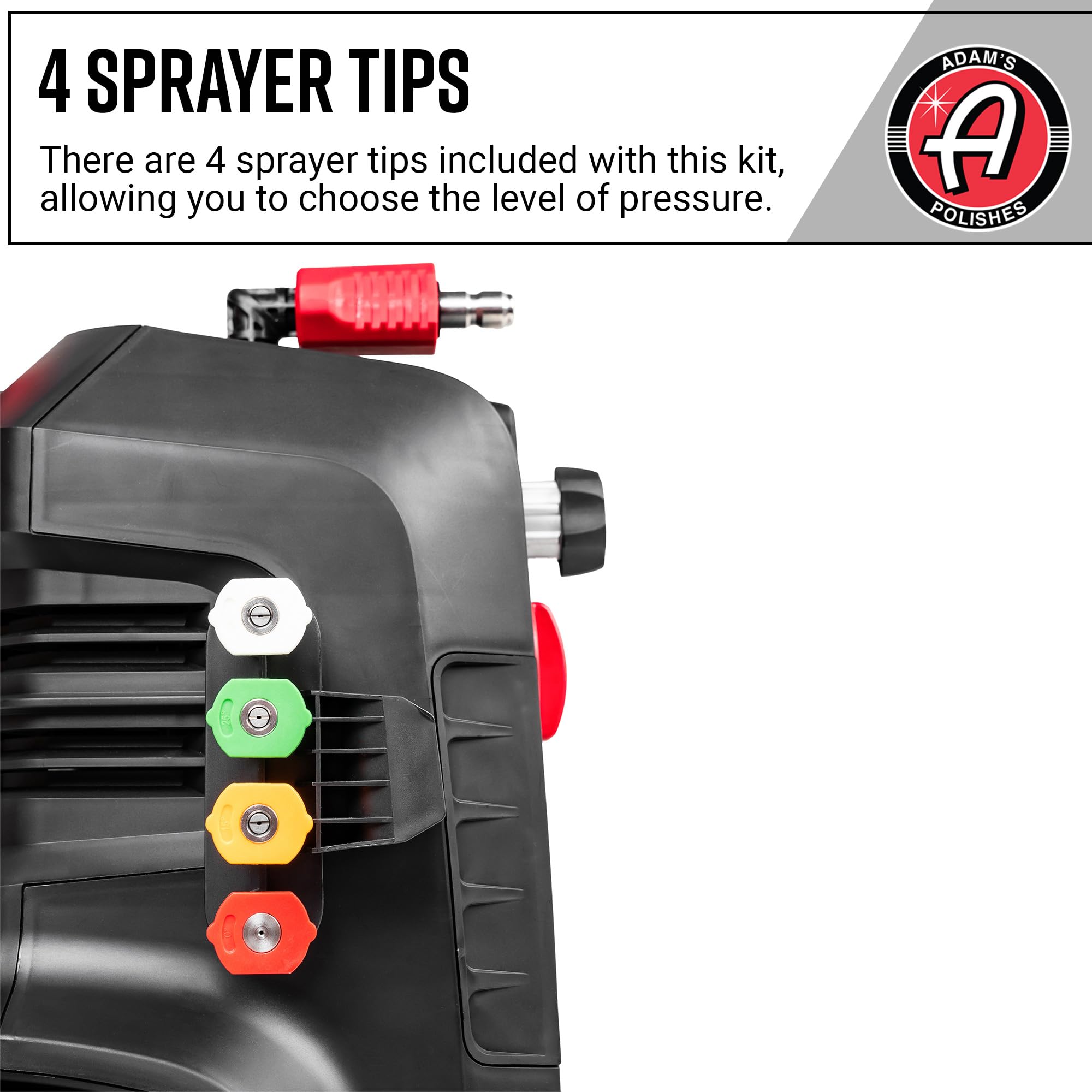 Adam's Pressure Washer 3.0 Upgrade Kit- Powerful Car Washing Pressure Sprayer, Includes Snub Nose with Swivel & 30ft Hose |1260 PSI & 1.6 GPM| Clean Your Car, Truck, House, Sidewalk, Etc. - Image 6