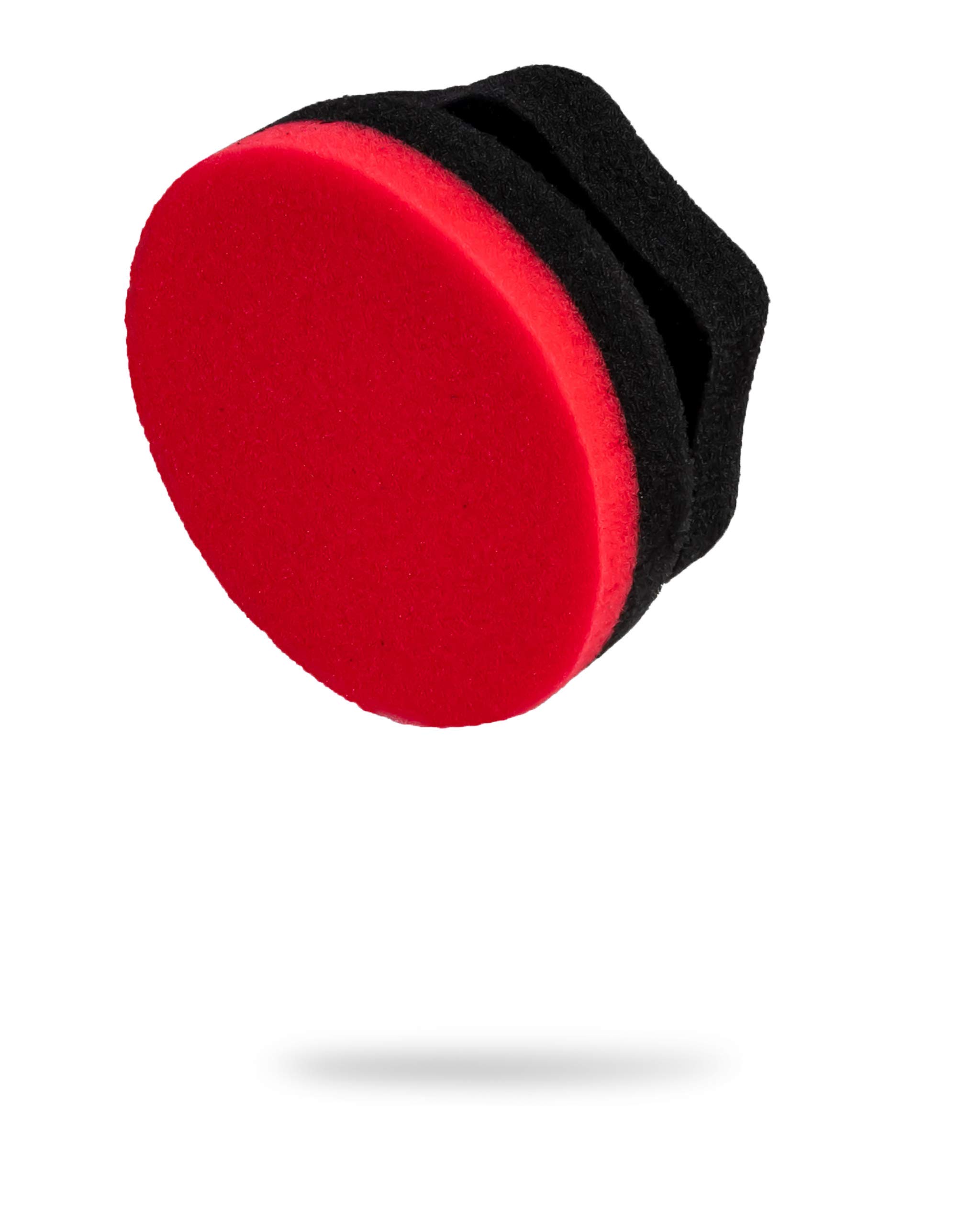 Adam's Red Hex Grip Car Detailing Applicator - Soft Foam for Applyig Car Wax & Glaze to Vehicle Automotive Paint Surfaces