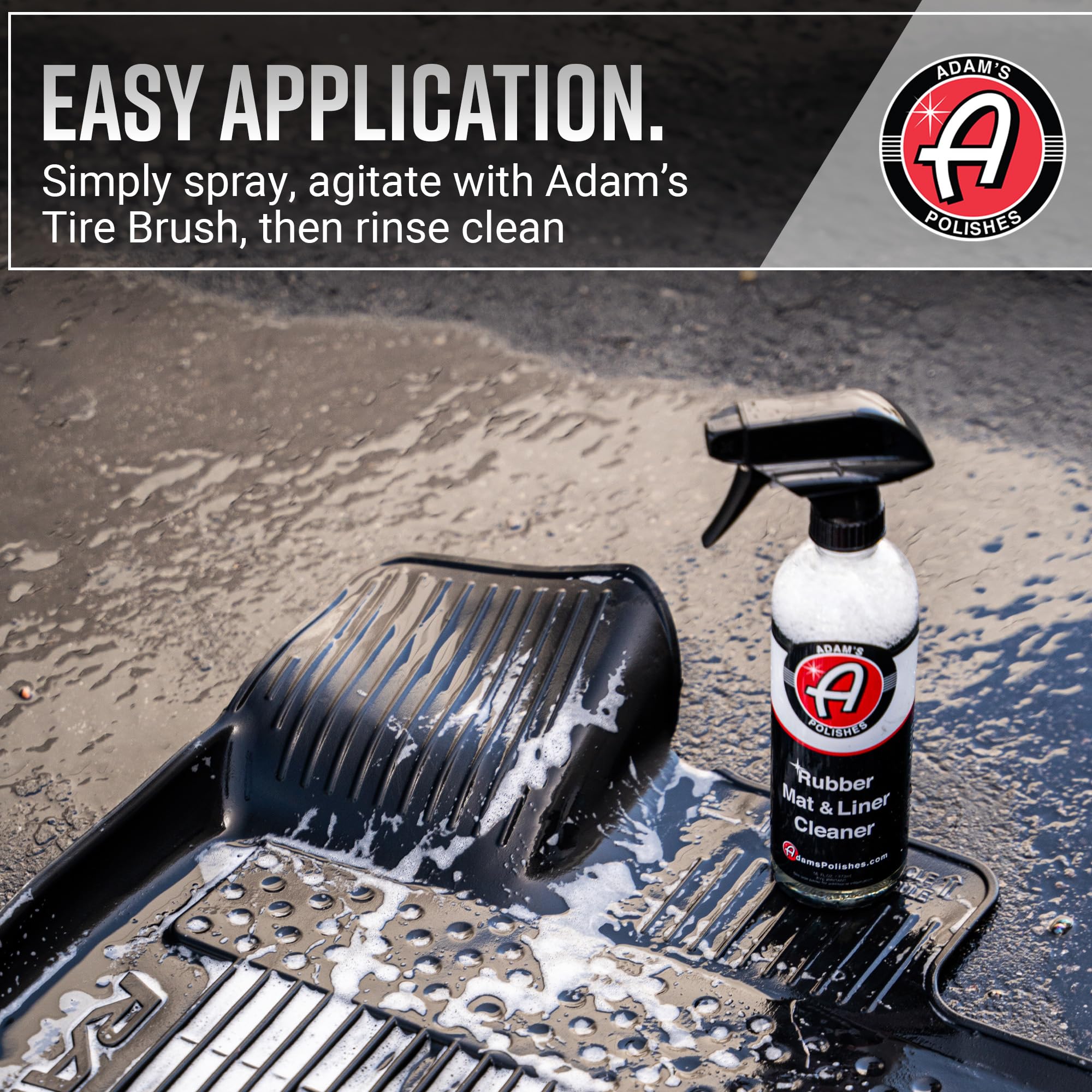 Adam's Rubber Mat & Liner Cleaner 16oz - Floor Mat Cleaner Restores Rubber, Plastic & Vinyl Mats For Car Detailing, Alos Works On Truck Bed Cargo Liners, Trunk Mat Accessories & More - Image 5