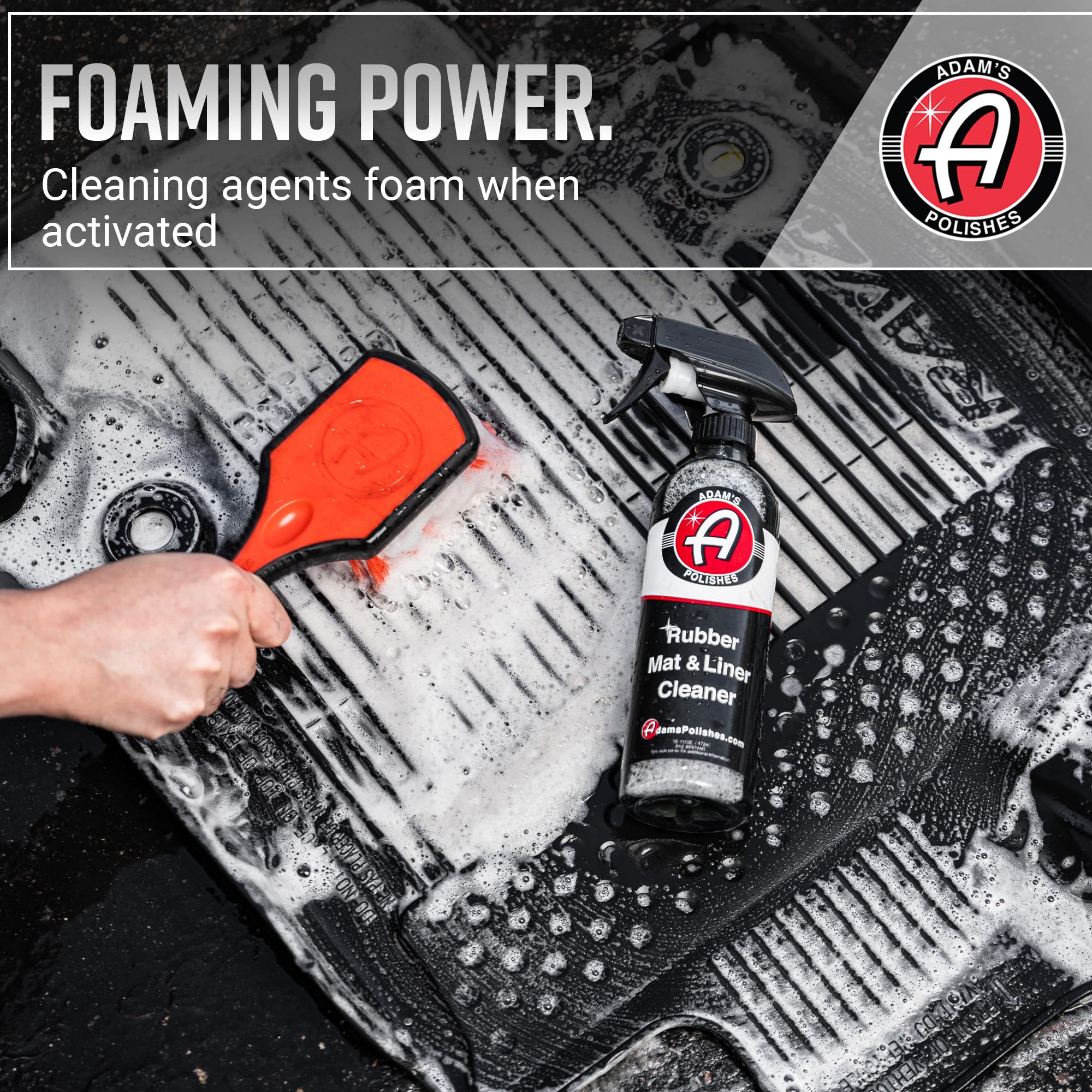 Adam's Rubber Mat & Liner Cleaner 16oz - Floor Mat Cleaner Restores Rubber, Plastic & Vinyl Mats For Car Detailing, Alos Works On Truck Bed Cargo Liners, Trunk Mat Accessories & More - Image 6