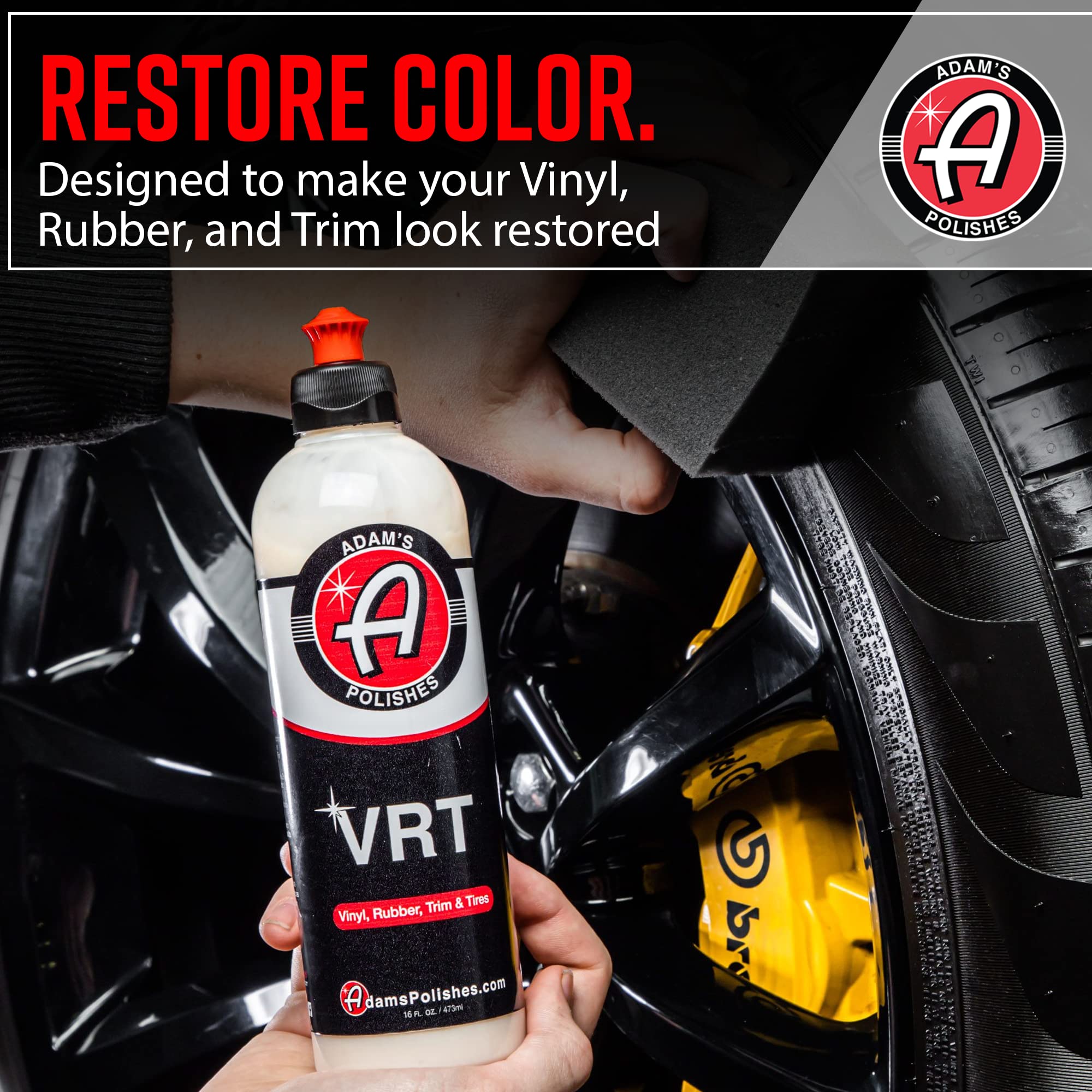 Adam's Silica Infused VRT Tire & Trim Dressing - Durable UV Protection and Water Repellent - Leaves a Crisp Freshly Detailed Look - Dress Tires or Trim Without Worry of Slinging (2-Pack) - Image 3