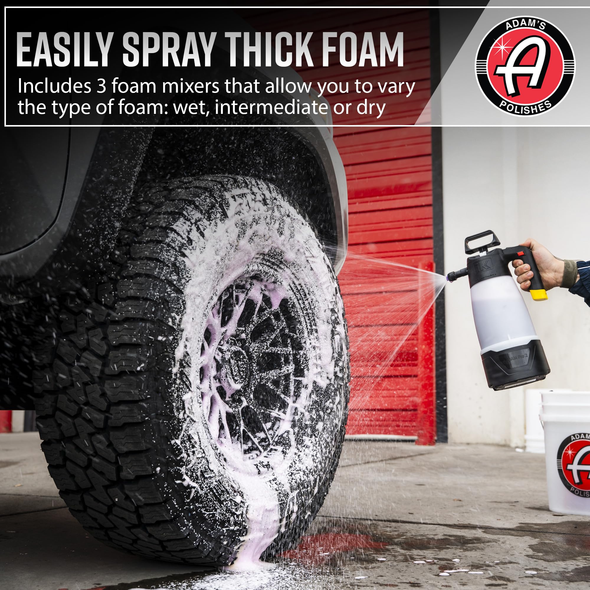 Adams x Ik eFoam Pro 2 - Electric Foam Sprayer for Car Wash, Auto Detailing, Wheel & Tire Cleaning - Hoseless & Pump Free Cleaner for Cars, Trucks, RV & Motorcycles - Image 4
